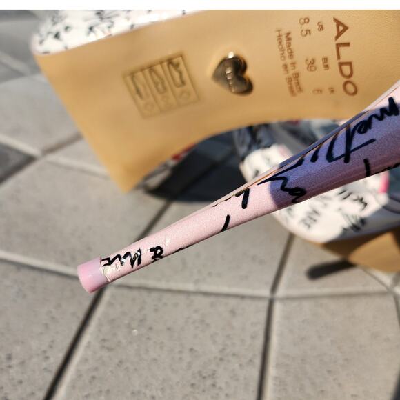 ALDO Kat Miscellaneous XOXO Faux Patent Leather Dress Sandals 8.5 - Picture 10 of 11